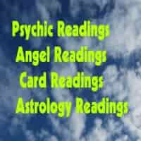 Looking for psychics in Bath, Brighton, or Birmingham UK? TimeForTalking can offer: Psychic Readings, Angel Readings, Card Readings, Astrology Readings” text in green on clouds background