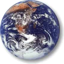 Have a Psychic Reading from any location on the globe. Earth seen from outer space. Our readings are offered worldwide.